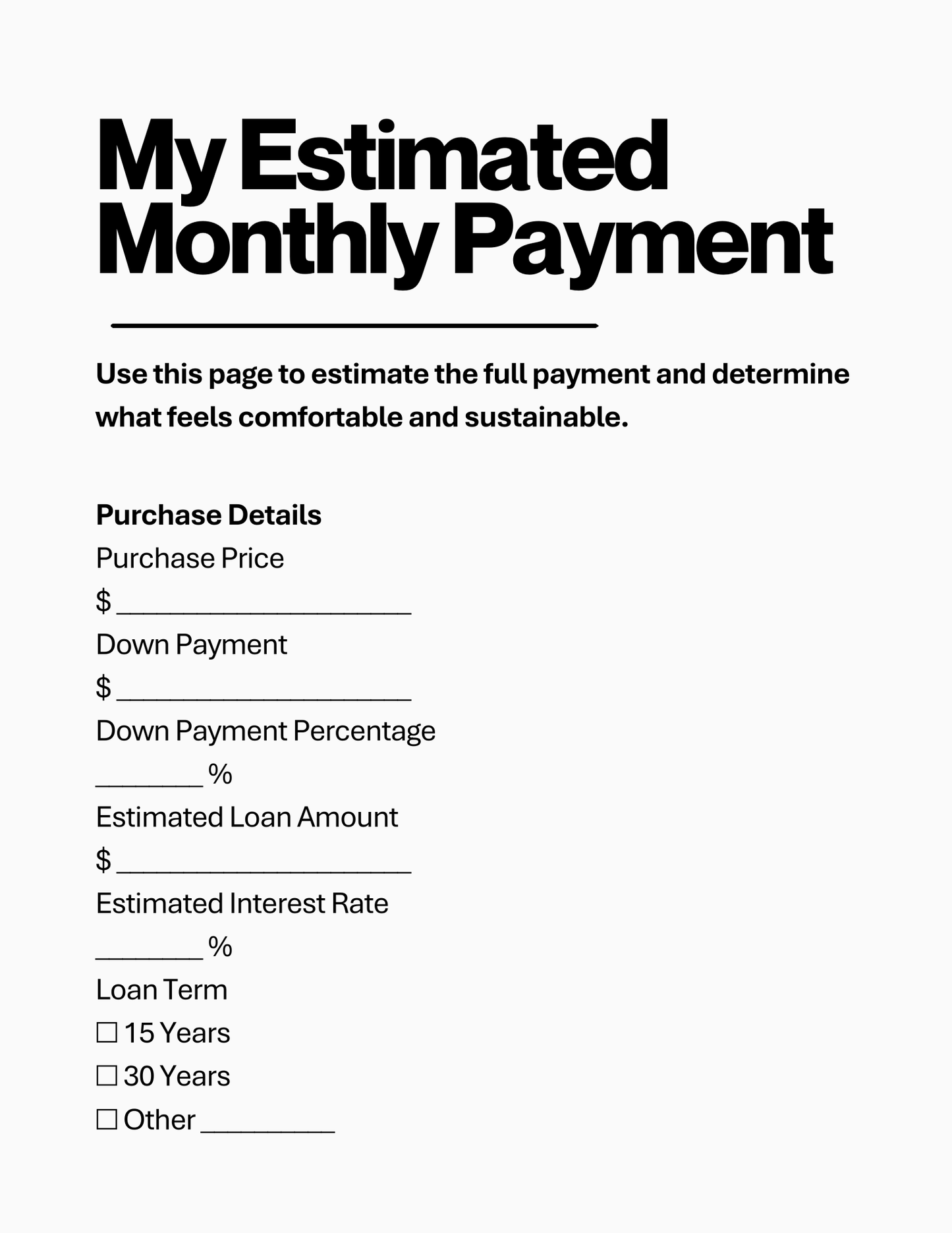 The Home Buying Planner